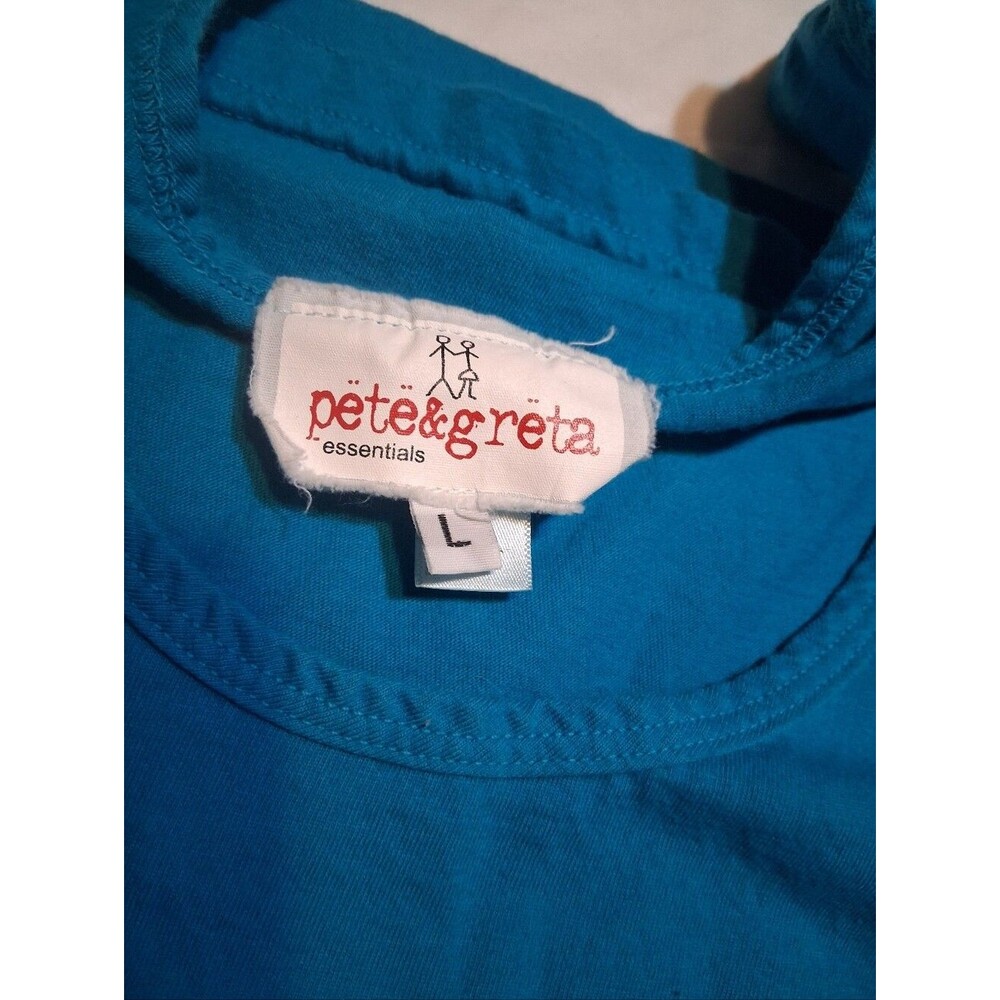 Pete & GretaTurquoise Blue Scoop Neck Tank Top Sleeveless Tee Large Activ Casual - Picture 2 of 7